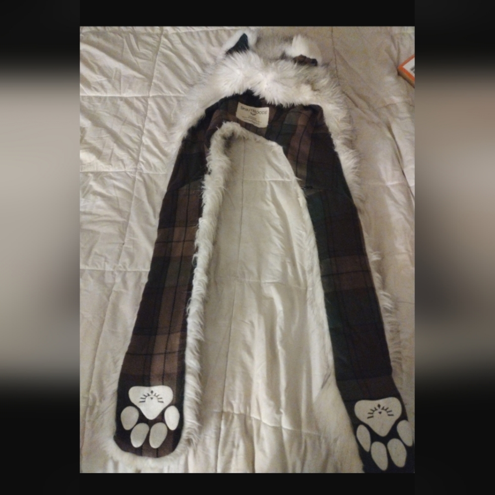 Vintage Rave SpiritHoods Faux Husky Fur Scarf - Picture 1 of 4